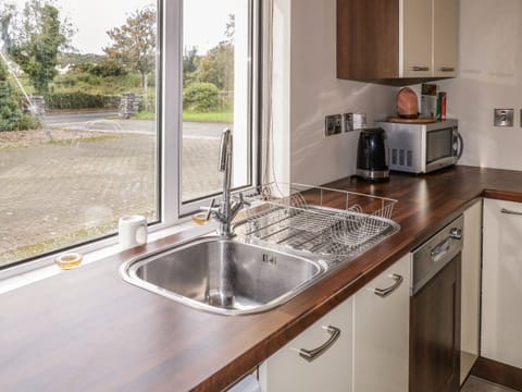 Dishwasher, electric kettle, toaster, cookware/dishes/utensils