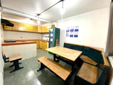 Shared fridge, microwave