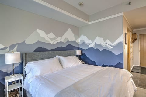 King size bed with a new premium mattress