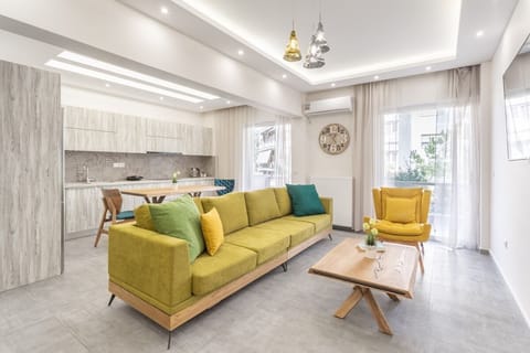 Sun-splashed living room