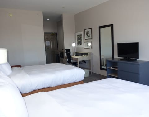 Premium Room, 2 Queen Beds, Non Smoking | Premium bedding, desk, blackout drapes, iron/ironing board