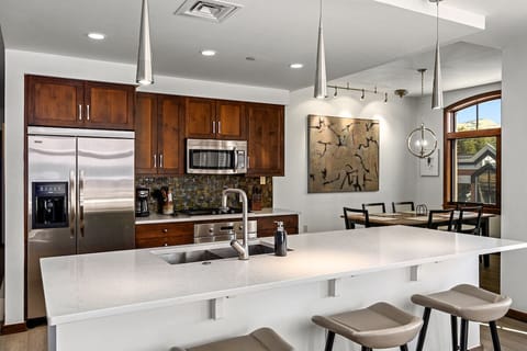 Kitchen island with seating for 3