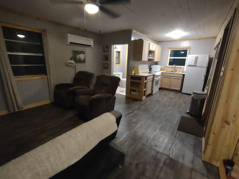 The shack is a perfect size for a couple to share the space together (400sqft)