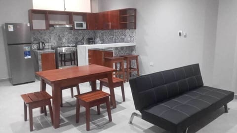 Family Apartment | Private kitchen | Full-size fridge, microwave, oven, stovetop