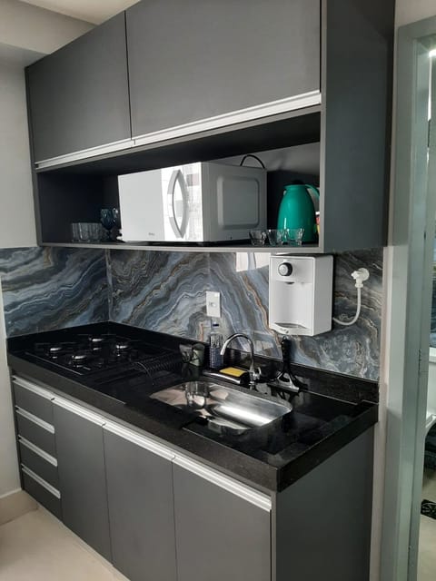 Apartment | Private kitchen | Full-size fridge, blender, cookware/dishes/utensils