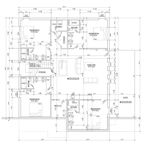 House #2 Entry Level Floor Plan
