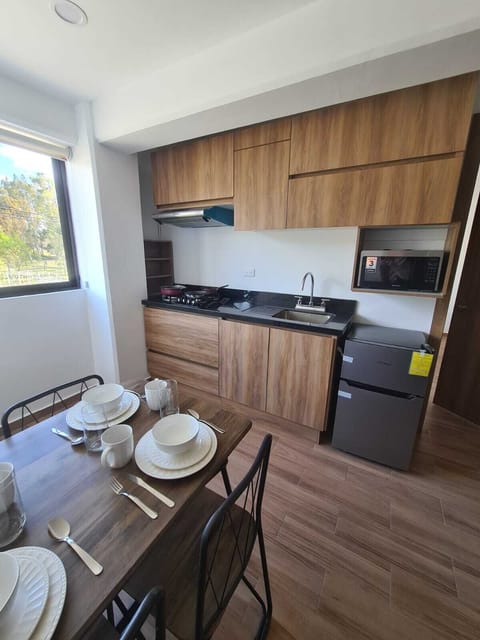 Suite | Private kitchen | Mini-fridge, microwave, coffee/tea maker, toaster