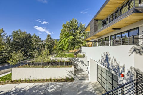 The lower level has a separate, completely private, entrance next to the garage.