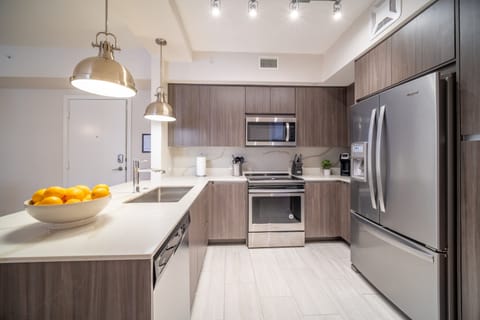 Standard Apartment, 3 Bedrooms (Self Check-in with Virtual Front Desk) | Private kitchen | Full-size fridge, microwave, oven, stovetop