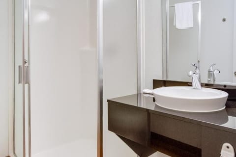 Hair dryer, towels, toilet paper