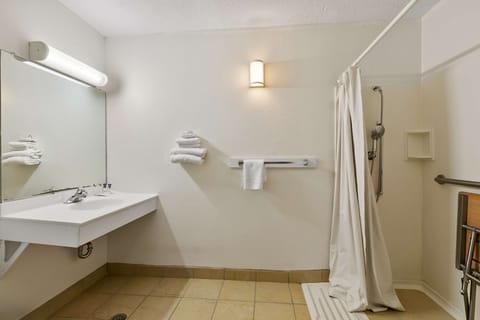 Room, 1 Double Bed, Accessible, Non Smoking | Bathroom | Shower, free toiletries, towels