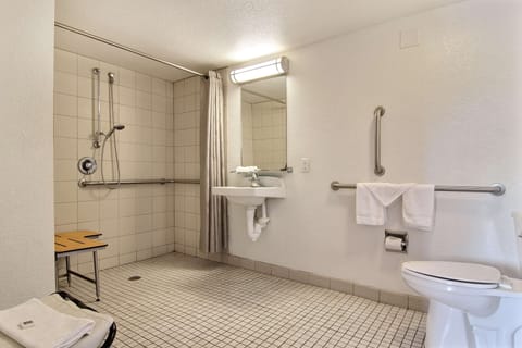 Standard Room, 1 Queen Bed, Non Smoking, Refrigerator & Microwave (Accessible) | Accessible bathroom