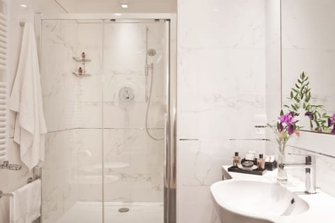 Free toiletries, hair dryer, bidet, towels