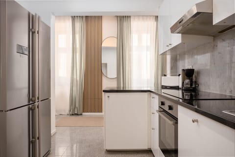 Apartment | Private kitchen | Fridge, oven, stovetop, electric kettle