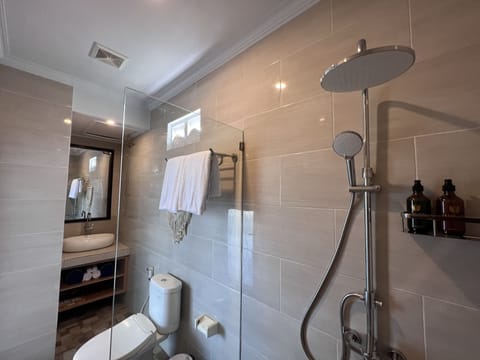 Studio | Bathroom | Shower, rainfall showerhead, free toiletries, hair dryer