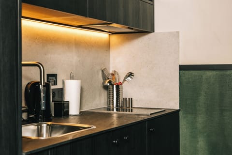 Deluxe Studio | Private kitchenette | Fridge, microwave, stovetop, electric kettle