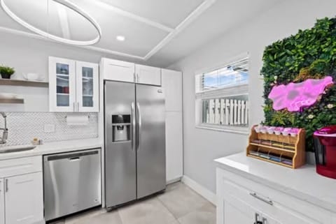 Coffee Station and selfie wall in the kitchen