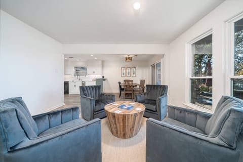 Sitting Room Nook overlooking Open Concept Kitchen and Dining Room