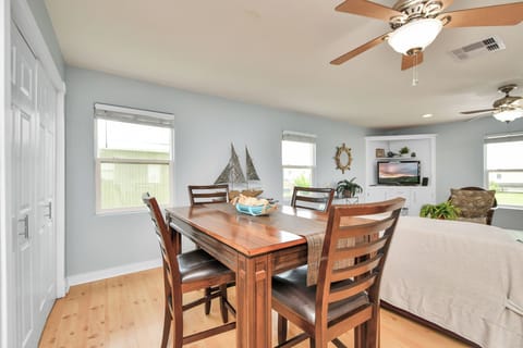 Dining room open to the kitchen and living room