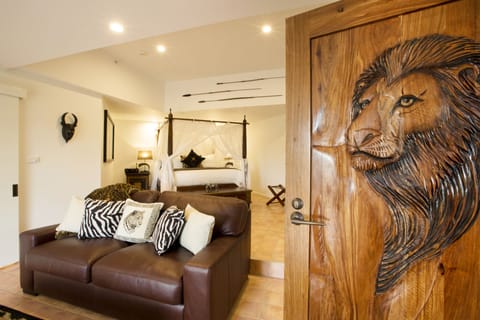 Wild Encounter Room (Meet a Cheetah experience for 2) | Egyptian cotton sheets, premium bedding, pillowtop beds, minibar