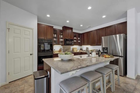 Bar seating for four.