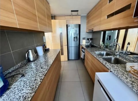 Basic Apartment | Private kitchen | Full-size fridge, dishwasher, cookware/dishes/utensils