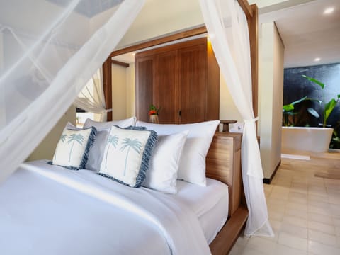 Three Bedroom Pool Villa | Egyptian cotton sheets, premium bedding, memory foam beds, minibar