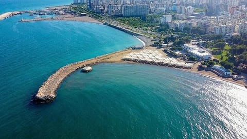 Private beach nearby, sun loungers, beach umbrellas