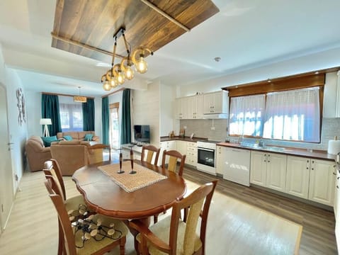 Deluxe Villa | Private kitchen | Fridge, stovetop, dishwasher, electric kettle