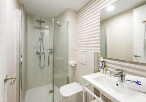 Standard Double Room | Bathroom | Rainfall showerhead, hair dryer, towels, soap