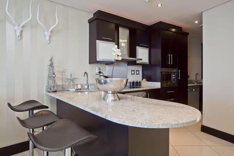 Luxury Apartment, 2 Bedrooms, Smoking, Partial Sea View | Private kitchen | Full-size fridge, microwave, stovetop, dishwasher