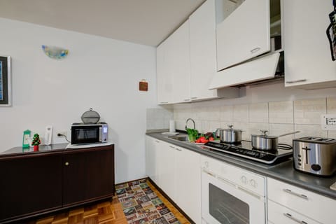 Family Apartment, 1 Bedroom (Studio Saturno 23 in the city center) | Private kitchenette | Fridge, microwave, oven, stovetop