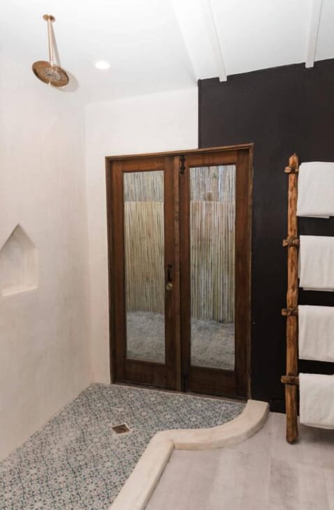 Suite | Bathroom | Hair dryer, bathrobes, towels, soap