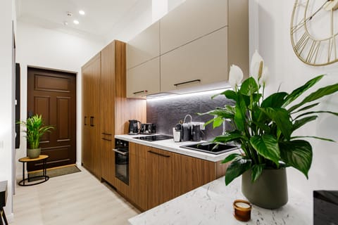 Studio | Private kitchen | Full-size fridge, microwave, oven, toaster