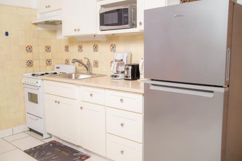 Basic Studio | Private kitchen | Fridge, oven, stovetop, coffee/tea maker