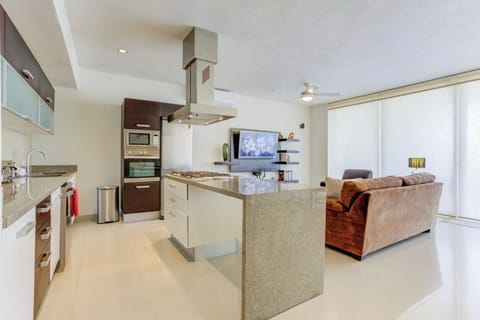 Luxury Apartment, Terrace, Garden View | Private kitchen