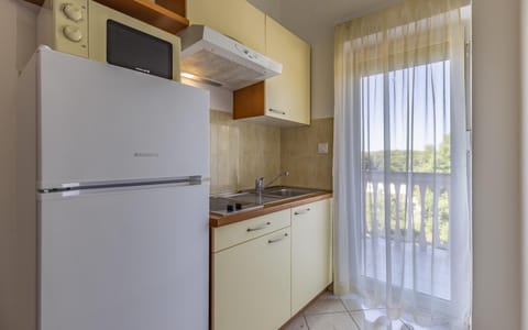 Apartment | Private kitchen | Fridge, microwave, stovetop, coffee/tea maker