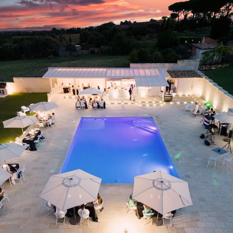 Outdoor wedding area