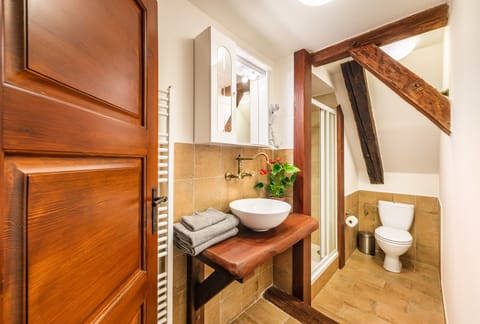 Deluxe Double Room | Bathroom | Shower, hair dryer, towels