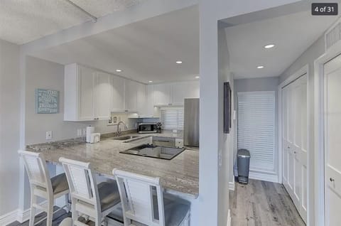 Premier Condo | Private kitchen | Full-size fridge, microwave, oven, stovetop