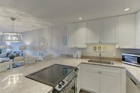 Premier Condo | Private kitchen | Full-size fridge, microwave, oven, stovetop