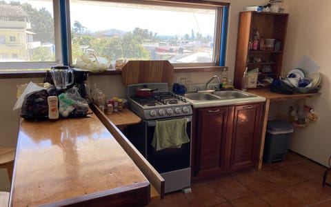 Standard Shared Dormitory, 1 Bedroom, Patio, Bay View | Private kitchen | Fridge, microwave