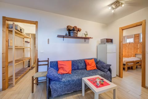 Standard Apartment, 2 Bedrooms (La Tana Dell'Ermellino 3 Ski In Ski) | Living area | 21-inch Smart TV with cable channels