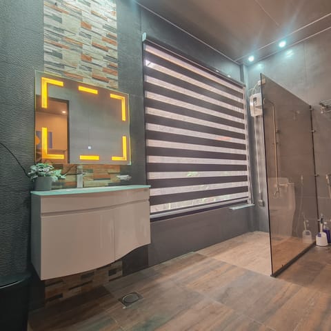 Luxury Suite | Bathroom | Shower, rainfall showerhead, free toiletries, hair dryer