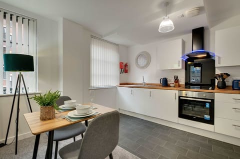 Apartment | Private kitchen | Electric kettle, highchair