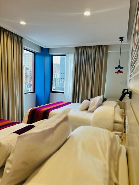 City Twin Room, 2 Double Beds, City View | Hypo-allergenic bedding, in-room safe, individually decorated