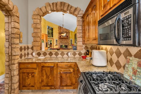 Cabin, Multiple Beds, Patio, Garden View (Tuscany at Shaver) | Private kitchen | Fridge, microwave, oven, stovetop