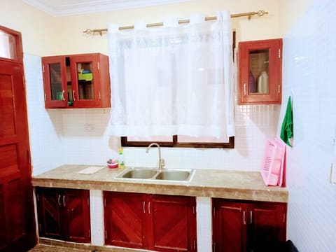 Family Apartment | Private kitchen | Fridge, microwave, cookware/dishes/utensils