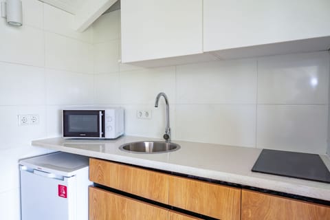 Superior Studio Suite, 1 Queen Bed, Kitchenette, Garden View | Private kitchen | Fridge, microwave