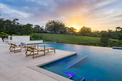 Outdoor pool, pool umbrellas